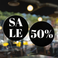 Modern Store Window Sale Window Cling