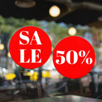 Modern Store Window Sale Window Cling