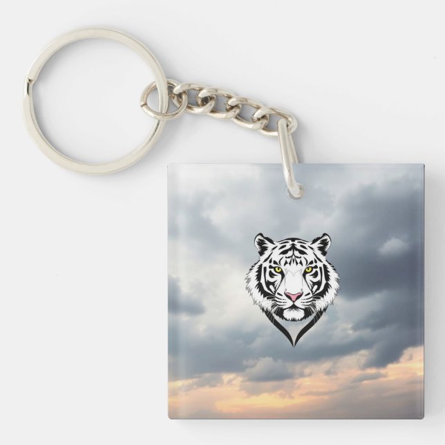 Modern Streetwear Graphic Design Key Ring (Front)