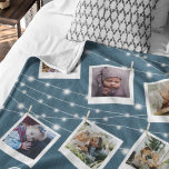 Modern String Lights Photo Collage Fleece Blanket<br><div class="desc">Special personalised 6 blanket, a gift of treasured memories that can be kept forever. The blanket features 6 photos, the template text reads 'GRANDMA, I LOVE YOU SO MUCH' but this can be changed to any relative and is signed off with who its from. A great gift for holidays, birthdays,...</div>