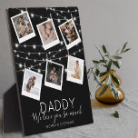 Modern String Lights Photo Collage Plaque<br><div class="desc">Special personalised 6 blanket, a gift of treasured memories that can be kept forever. The plaque features 6 photos, the template text reads 'DADDY, I LOVE YOU SO MUCH' but this can be changed to any relative and is signed off with who its from. A great gift for fathers day,...</div>