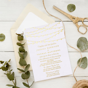 Modern String Lights Wedding Real