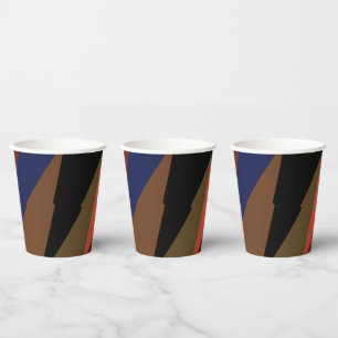 Modern Stripe Colourful Rainbow triangle pattern Paper Cups