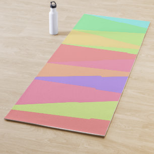 Modern Stripe Colourful Rainbow triangle pattern Yoga Mat