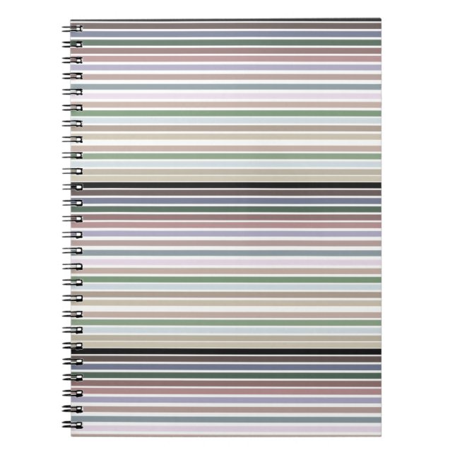 Modern Stripe Design Spiral Notebook (Front)