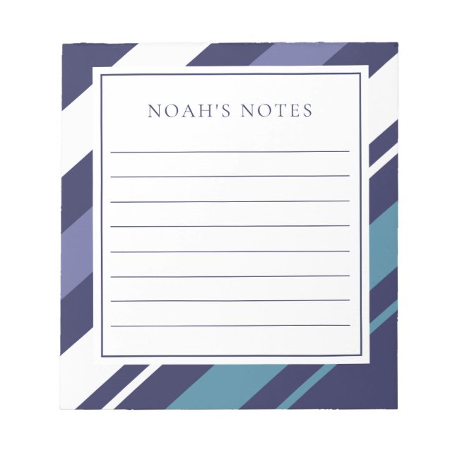 Modern Stripe Diagonal Notepad (Front)