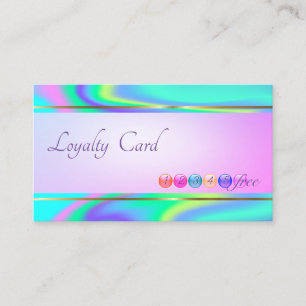 Modern Stripe,Dots Hologrphic Loyalty Card