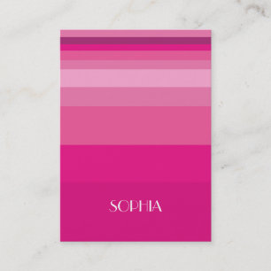 Modern Stripe Pink Gradient Business Card