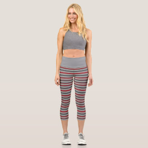 Modern Striped High Waisted Capris