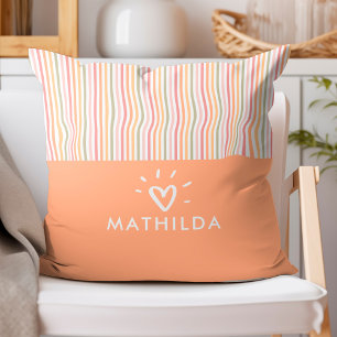 Modern striped kids room cushion