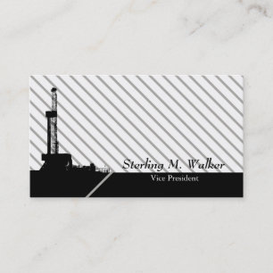 Modern Striped Oilfield Design Business Card