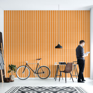 Modern striped pattern in shades of orange wallpaper