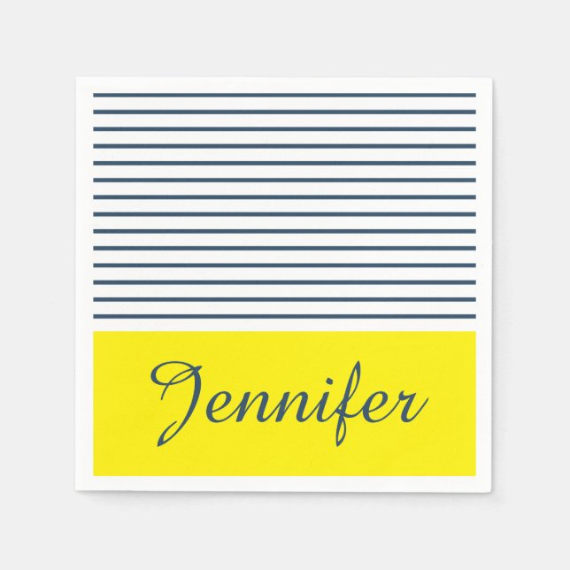 Modern striped pattern napkin (Front)