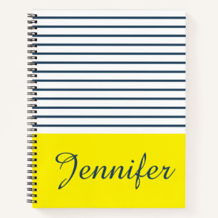 Modern striped pattern notebook