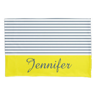 Modern striped pattern pillowcase