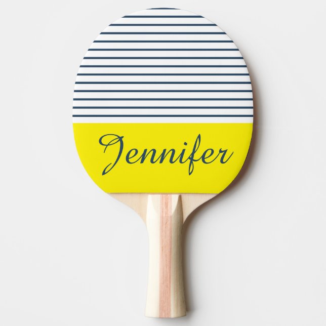 Modern striped pattern ping pong paddle (Front)