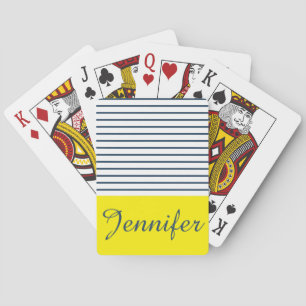 Modern striped pattern playing cards