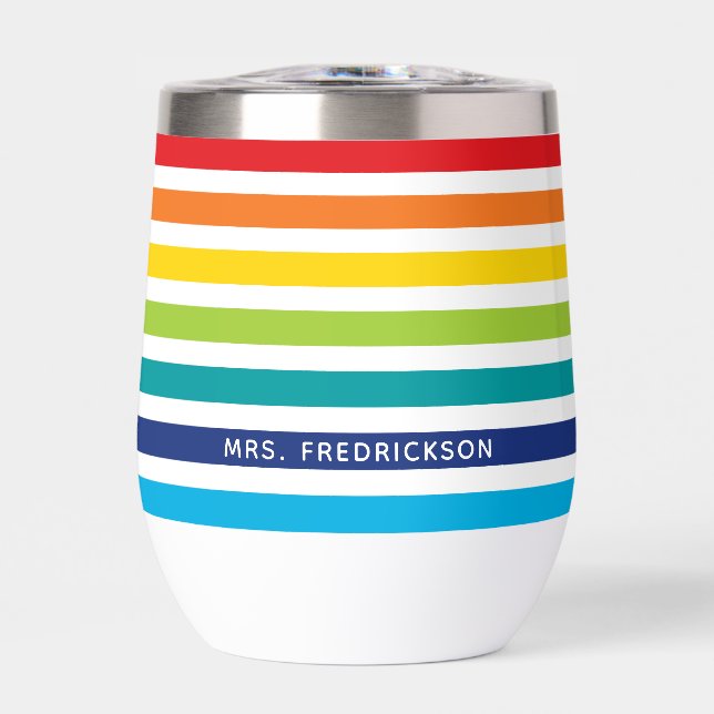 MODERN STRIPED PATTERN stylish rainbow colourful (Front)