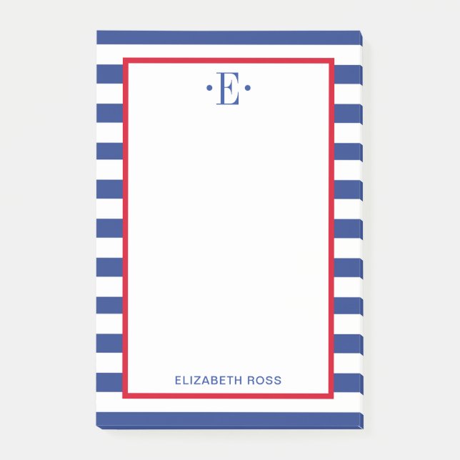 Modern Striped Post-it Notes (Front)