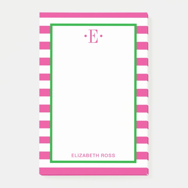 Modern Striped Post-it Notes (Front)