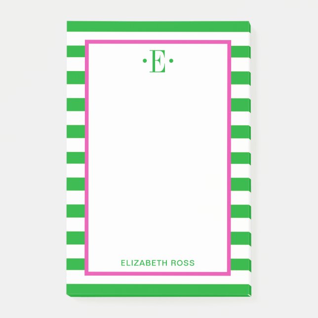 Modern Striped Post-it Notes (Front)