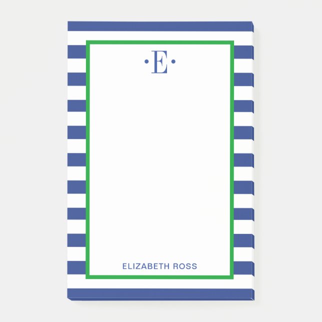 Modern Striped Post-it Notes (Front)