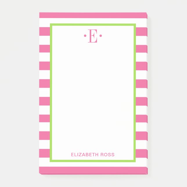 Modern Striped Post-it Notes (Front)
