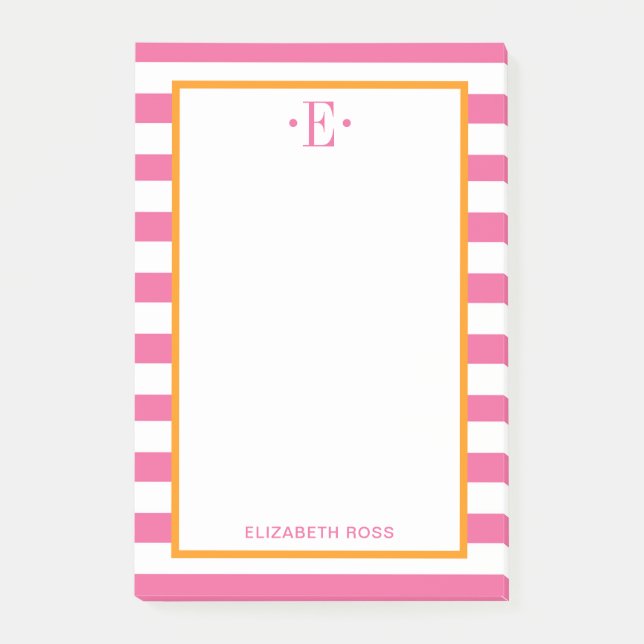 Modern Striped Post-it Notes (Front)