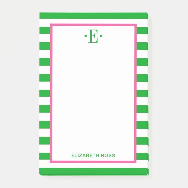 Modern Striped Post-it Notes (Front)