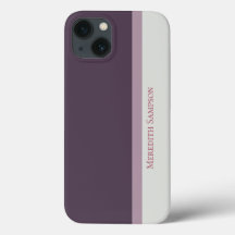 Modern Striped Purple & Grey Colour Block