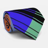 Modern Striped Red Blue Black Fractal Artistic