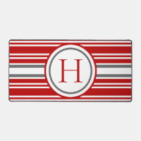 Modern Striped Red White & Grey Team Colours