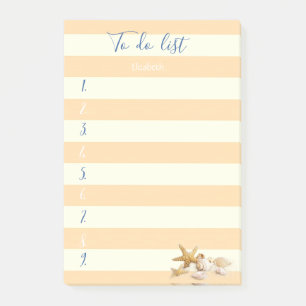 Modern  Striped,Seashells,To Do List Post-it Notes