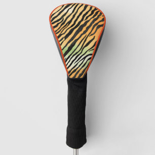 Modern Striped tiger skins Print big cats feline a Golf Head Cover