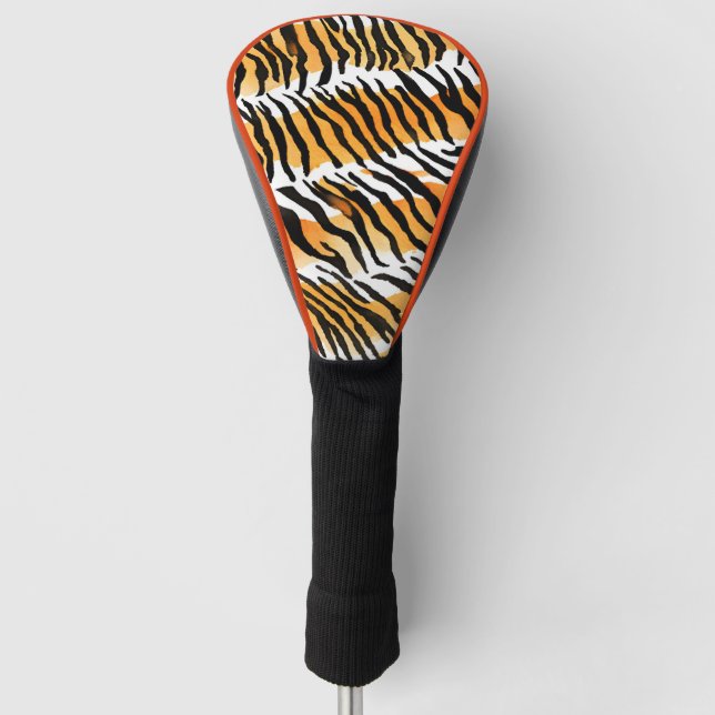 Modern Striped tiger skins Print wild animals wild Golf Head Cover (Front)