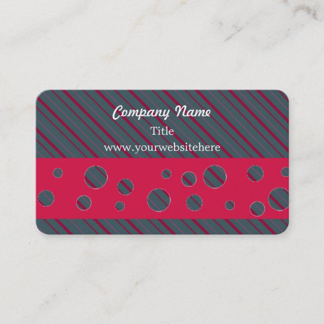 Modern Stripes and Circle Pattern Business Card (Front)