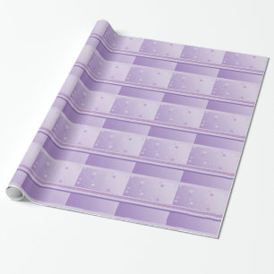 Modern Stripes and Dots in Purple Wrapping Paper