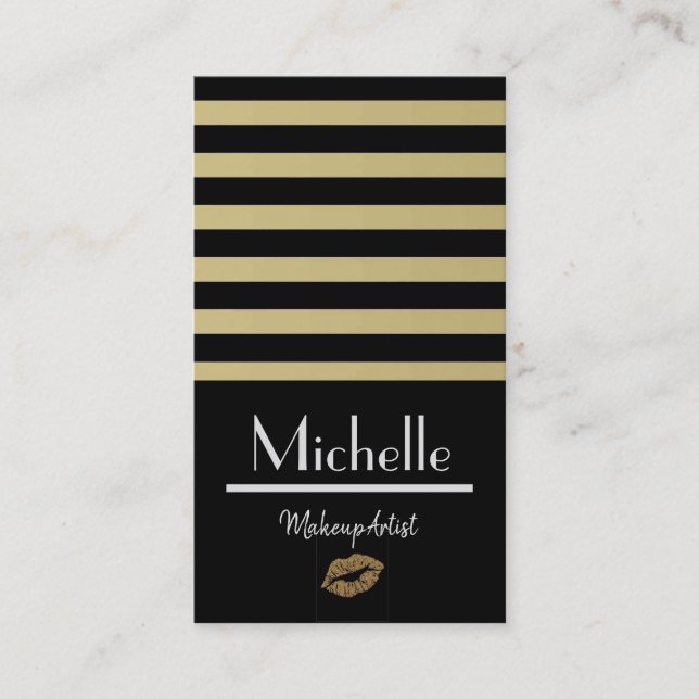 Modern Stripes Business Card (Front)