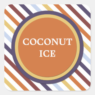 Modern stripes candy corner square sticker