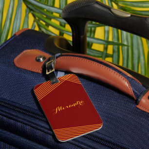 Modern Stripes Custom Luggage Tag