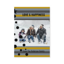 Modern Stripes Custom Photo Christmas Tree Holiday