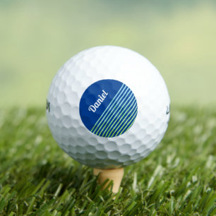 Modern Stripes Golfer Lover Create Your Own Name Golf Balls