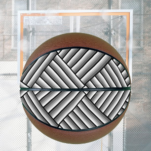 Modern stripes in black, white and grey - cool basketball