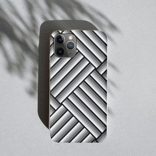 Modern stripes in black, white and grey - cool    Case-Mate iPhone case