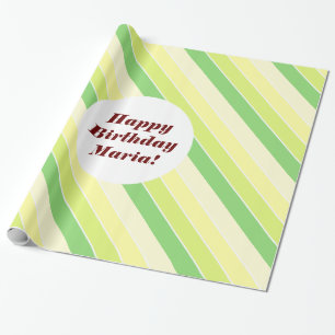Modern stripes lime green table runner cover wrapping paper