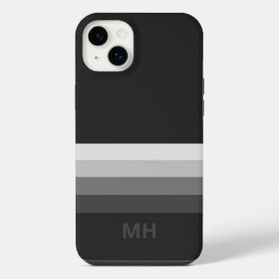 Modern Stripes Monogram iPhone 14 Case