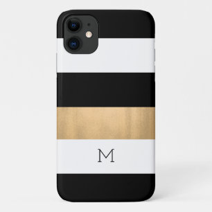 Modern Stripes Monogrammed Case-Mate iPhone Case