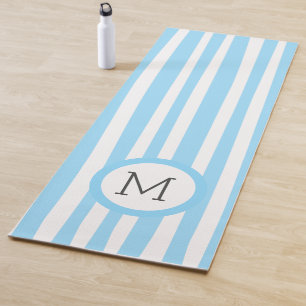 Modern  stripes pattern custom colours monogrammed yoga mat