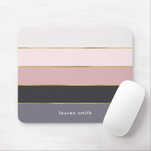 Modern Stripes Personalised Mouse Pad