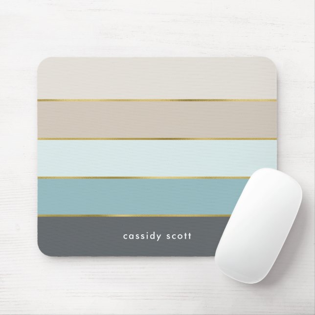 Modern Stripes Personalised Mouse Pad (With Mouse)